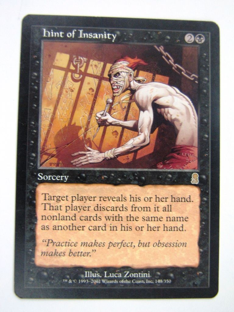 MTG Magic Played Cards: HINT OF INSANITY # 7D72