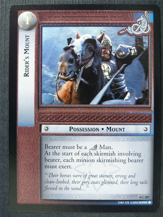 Rider's Mount 4 C 287 - LotR Card #3GT