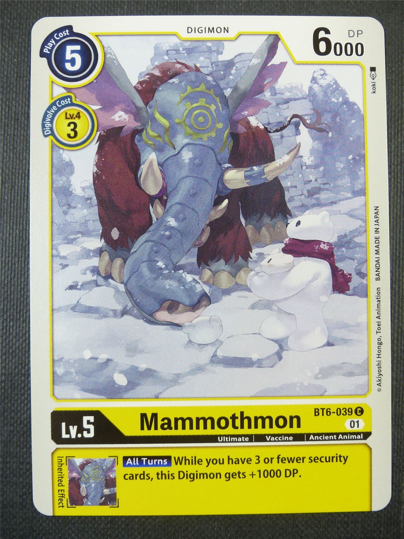 Mammothmon BT6-039 C - Digimon Card #60U