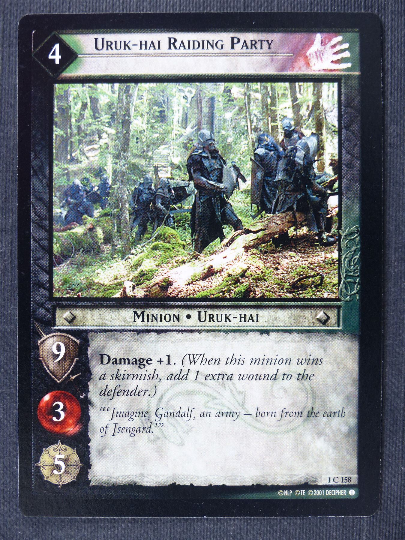 Uruk-Hai Raiding Party 1 C 158 - LotrR Cards #3F6