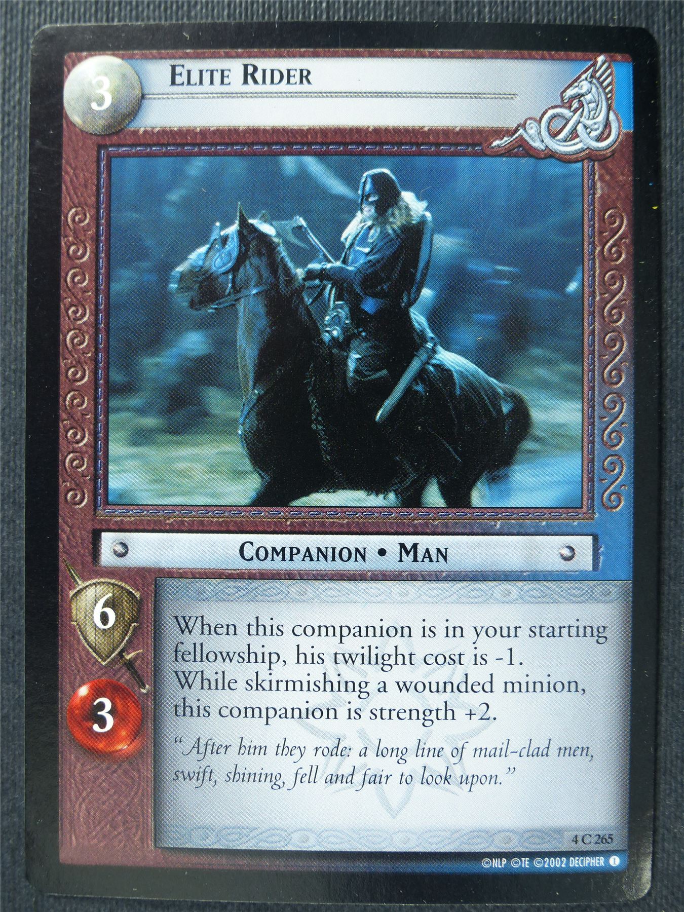 Elite Rider 4 C 265 - LotR Card #3GZ