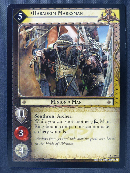 Haradrim Marksman 8 U 60 - LotR Card #3FC