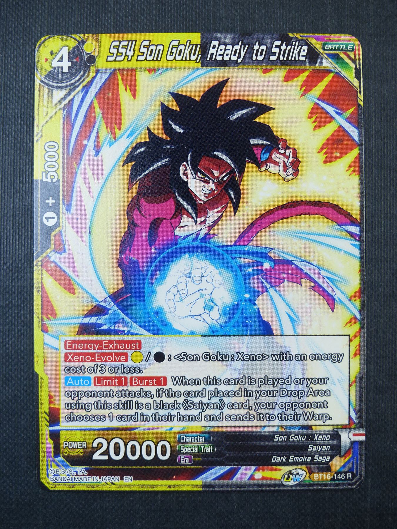 SS4 Son Goku Ready to Strike R - Dragon Ball Super Card #19