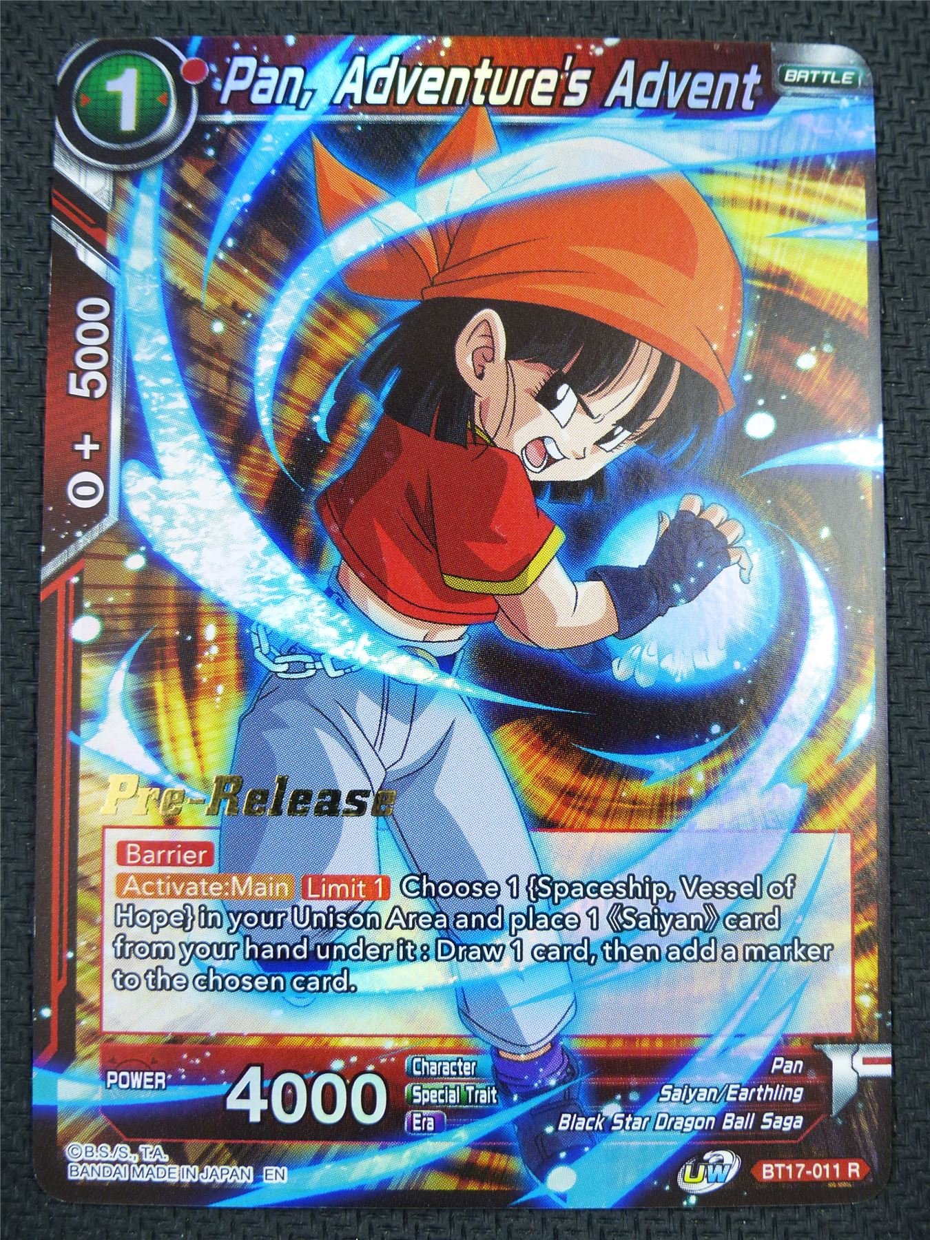 Pan Adventure's Advent BT17 R Foil - Dragon Ball Super Card #61A