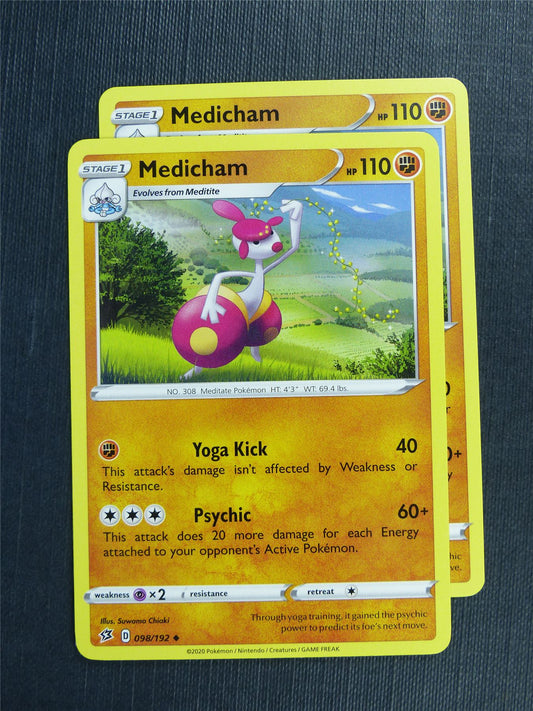 Medicham 098/192 x2 - RCL - Pokemon Card  #3L6