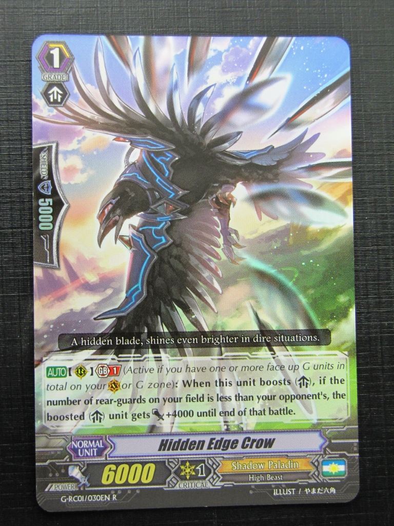 Vanguard Cards: HIDDEN EDGE CROW G-RC01 R # F37