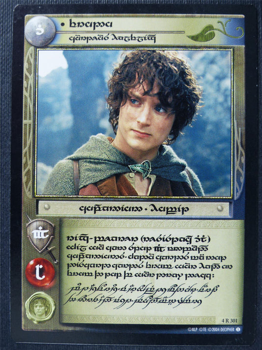 Frodo Courteous Halfling 4 R 301 - Elvish LotR Card #3NT