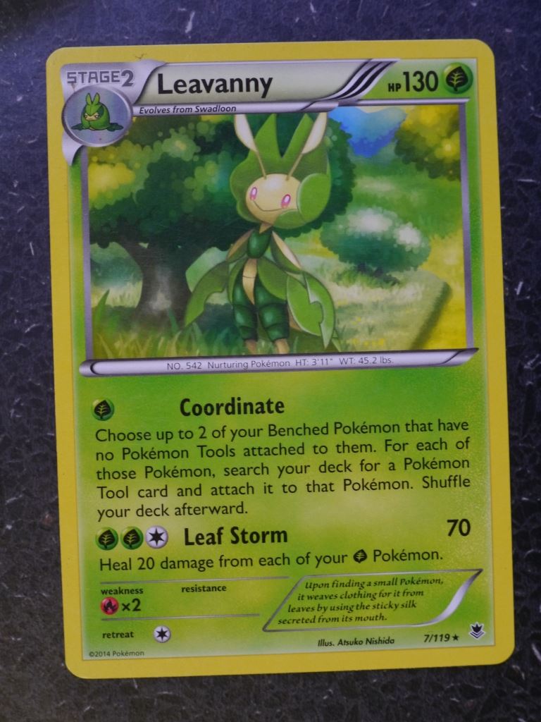 Pokemon Cards: LEAVANNY 7/119 RARE # 5J27