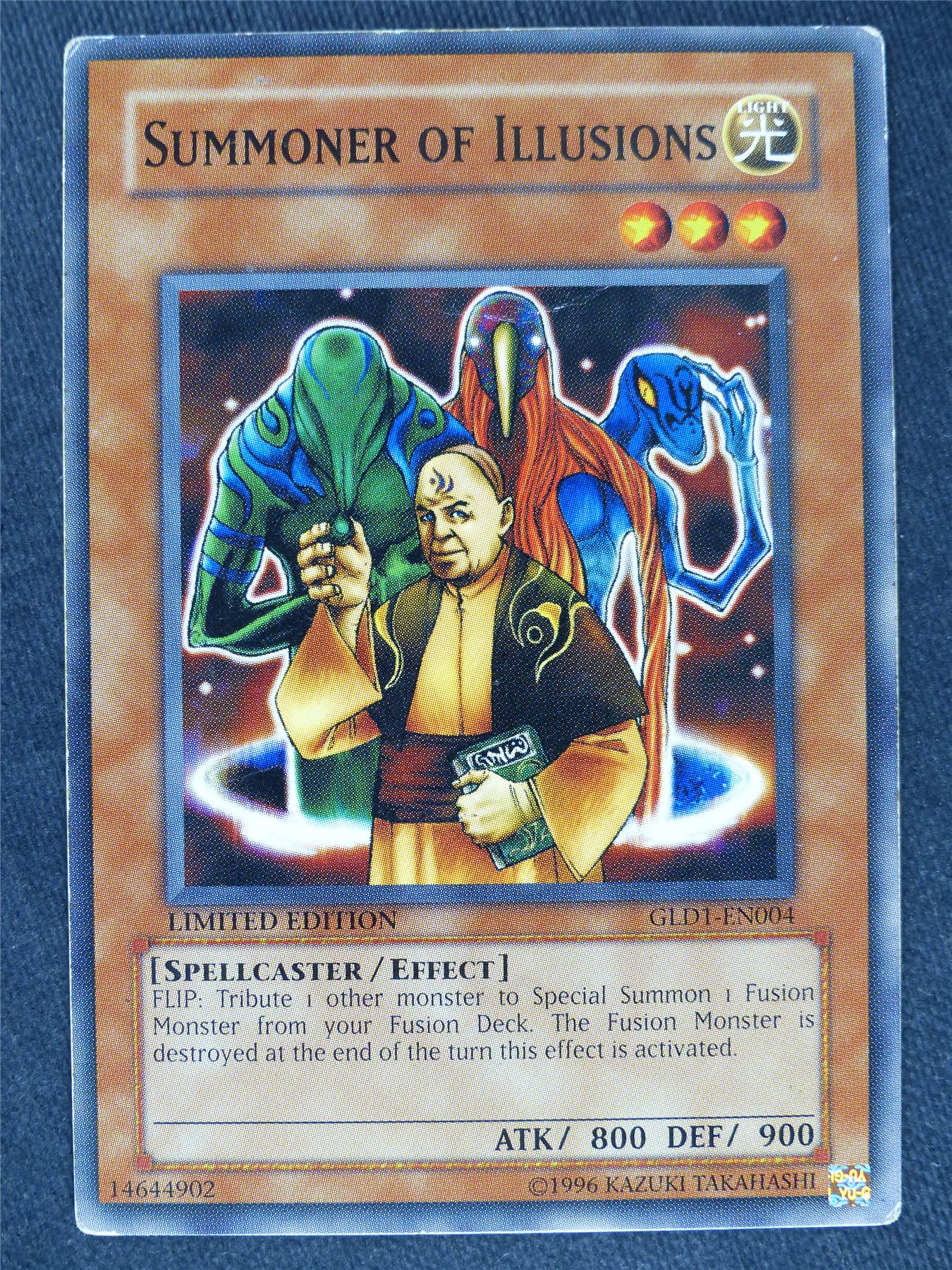 Summoner of Illusions GLD1 played - limited ed - Yugioh Cards #2A