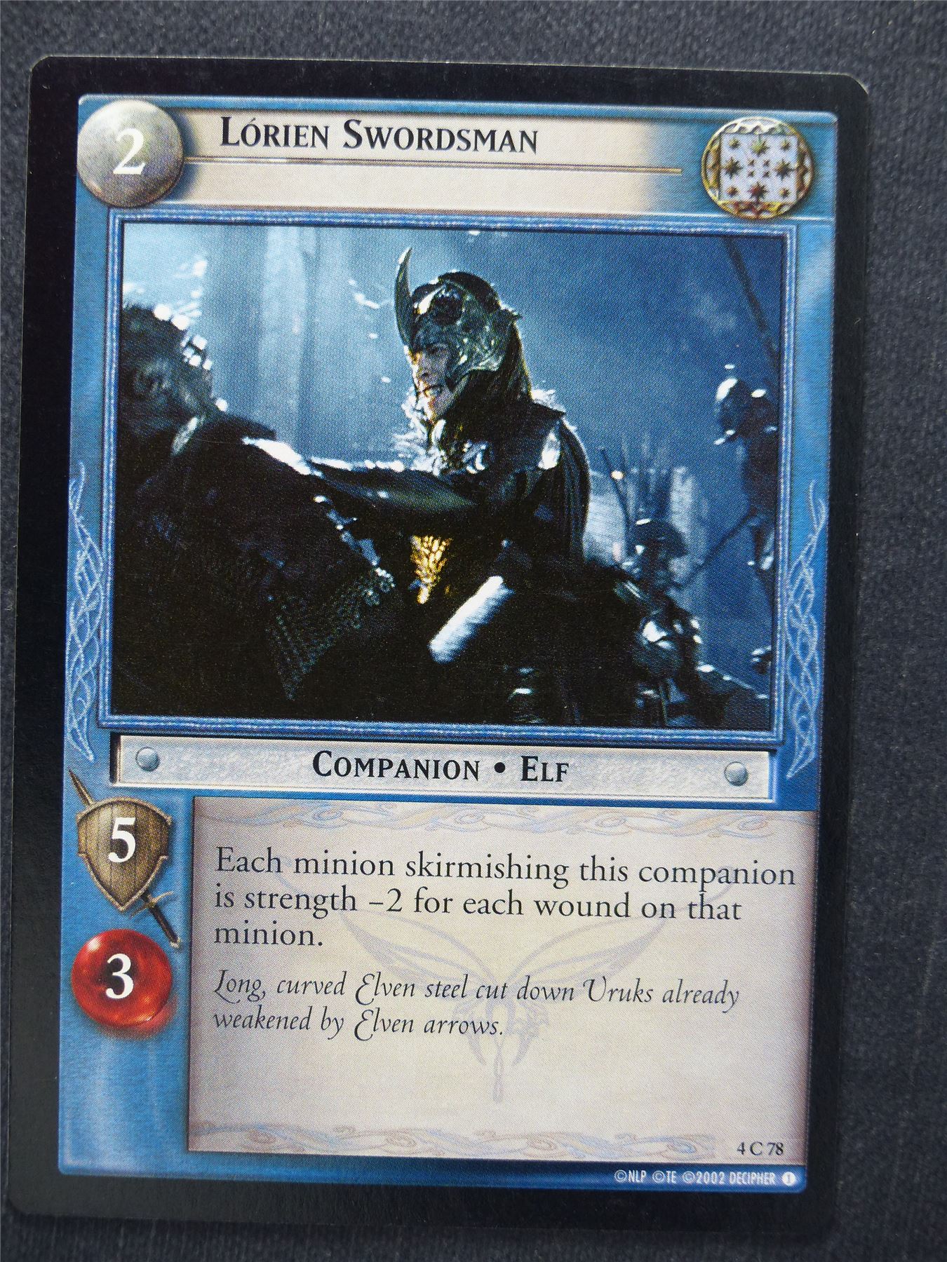 Lorien Swordsman 4 C 78 - LotR Cards #U8