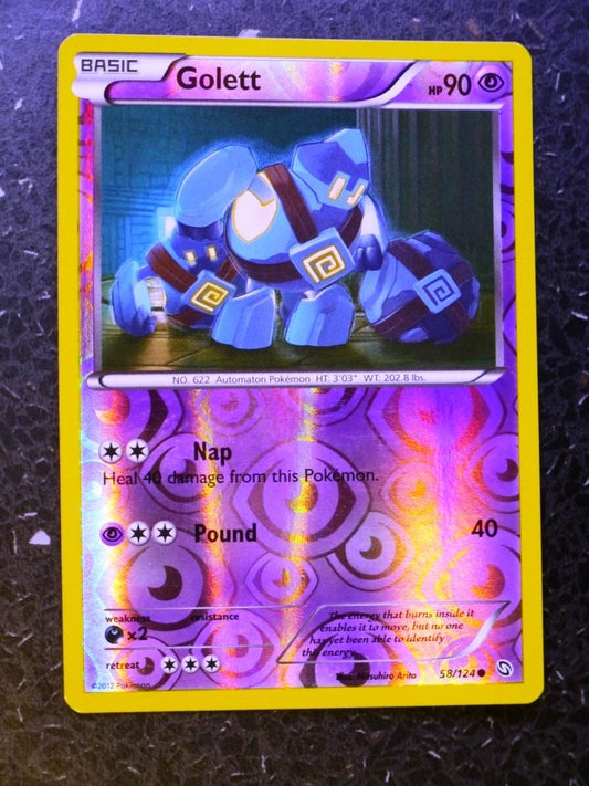 Pokemon Cards: GOLETT 58/124 REVERSE HOLLOW # 4G53