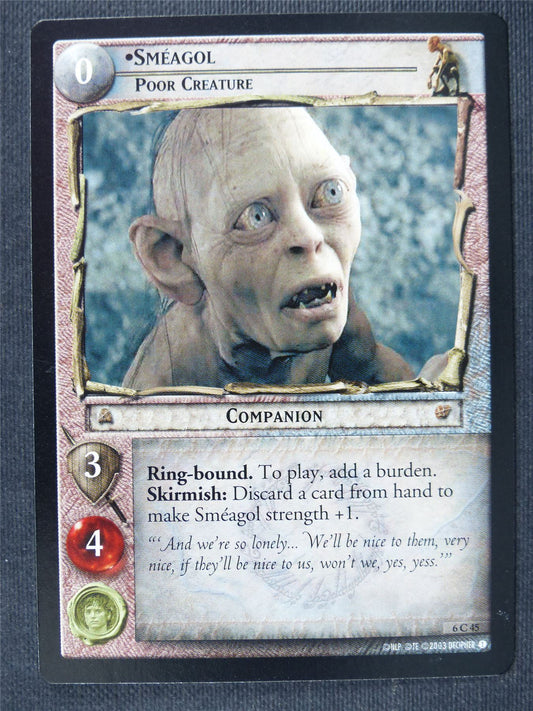 Smeagol 6 C 45 - LotR Cards #3JA