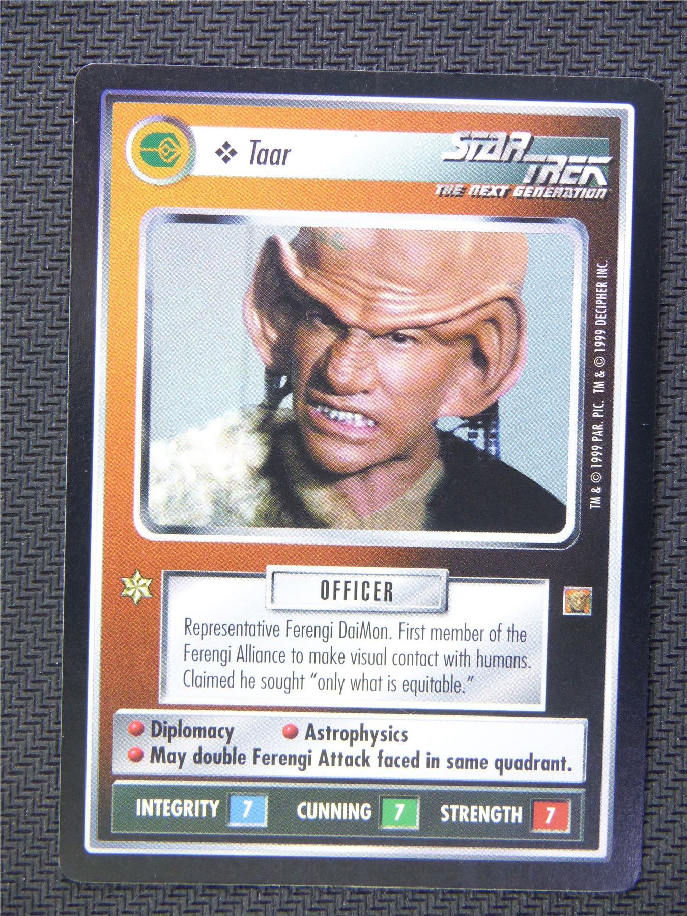 Taar Black Border - Star Trek CCG Next Gen #50Q