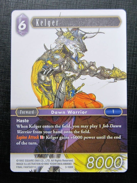 KELGER 3-108H - Final Fantasy Card # 1J63