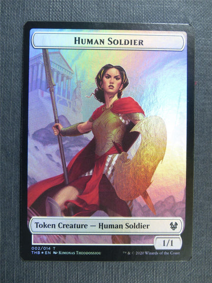 Human Soldier & Spider Token Foil - Collector ed - Theros Beyond Death - Mtg Magic Cards #2B1