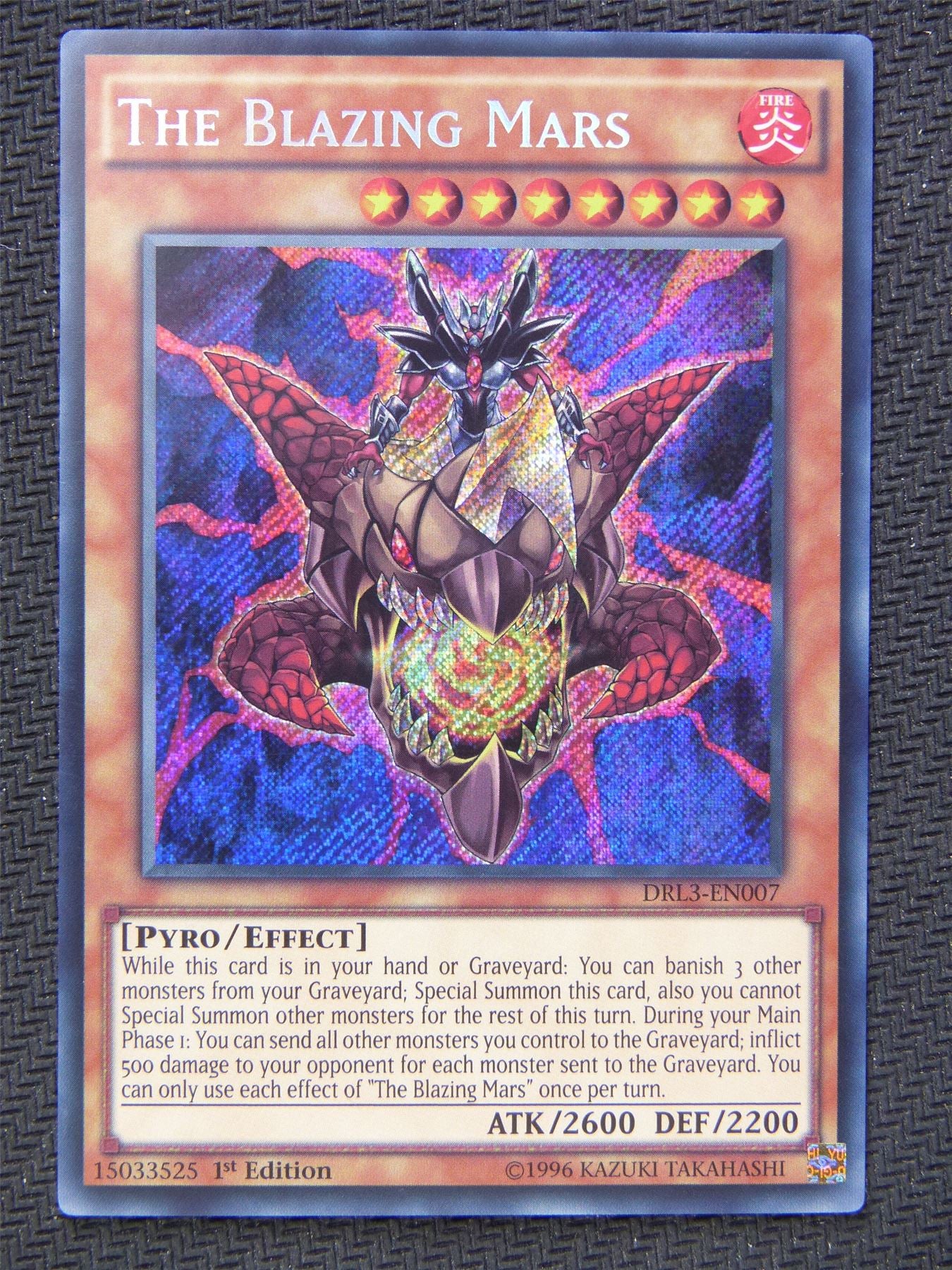 The Blazing Mars DRL3 - Secret Rare - Yugioh Card #62F