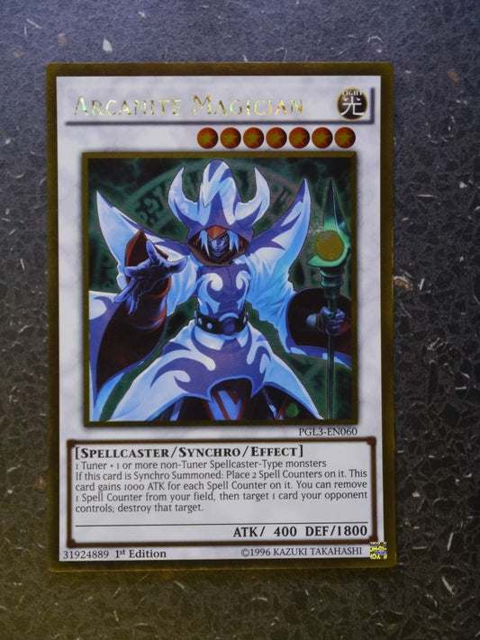 Yugioh Cards:ARCANITE MAGICIAN PGL3 GOLD RARE # I87