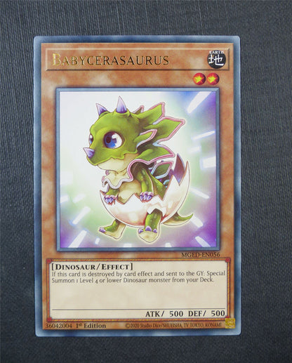 Babycerasaurus MGED Rare 1st Ed - Yugioh Card #5DN