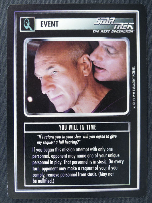 You Will In Time - NG - Star Trek Cards #Z1