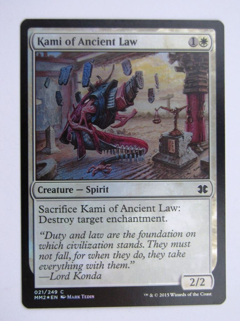 MTG MODERN MASTERS TWO FOIL: KAMI OF ANCIENT LAW # 27J13