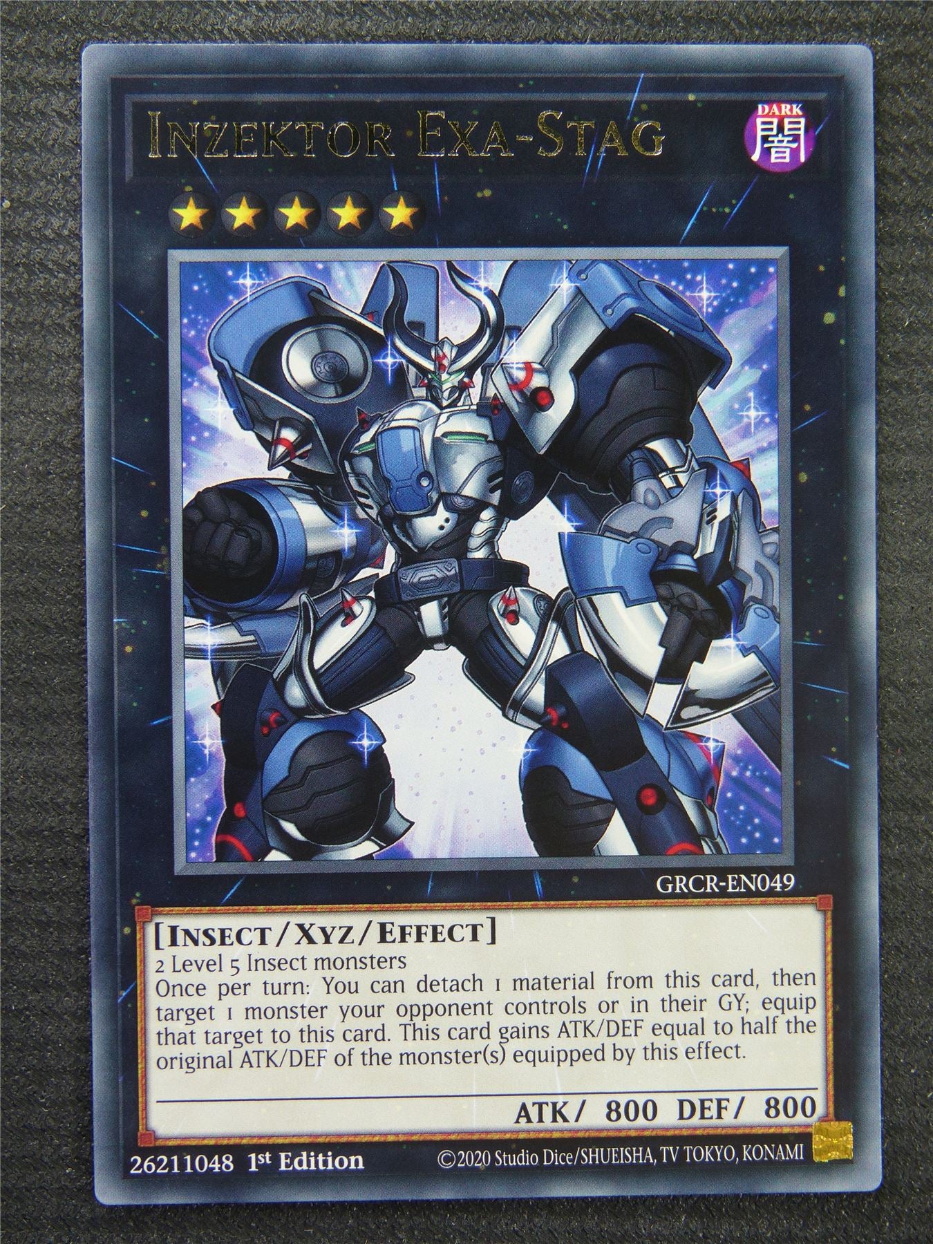 Inzektor Exa-Stag GRCR Rare - 1st ed - Yugioh Card #8SU