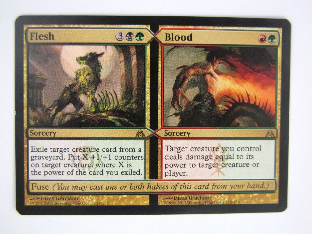 MTG Magic Played Cards: FLESH BLOOD # 6I92