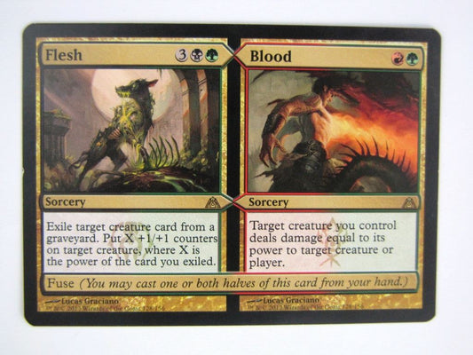 MTG Magic Played Cards: FLESH BLOOD # 6I92