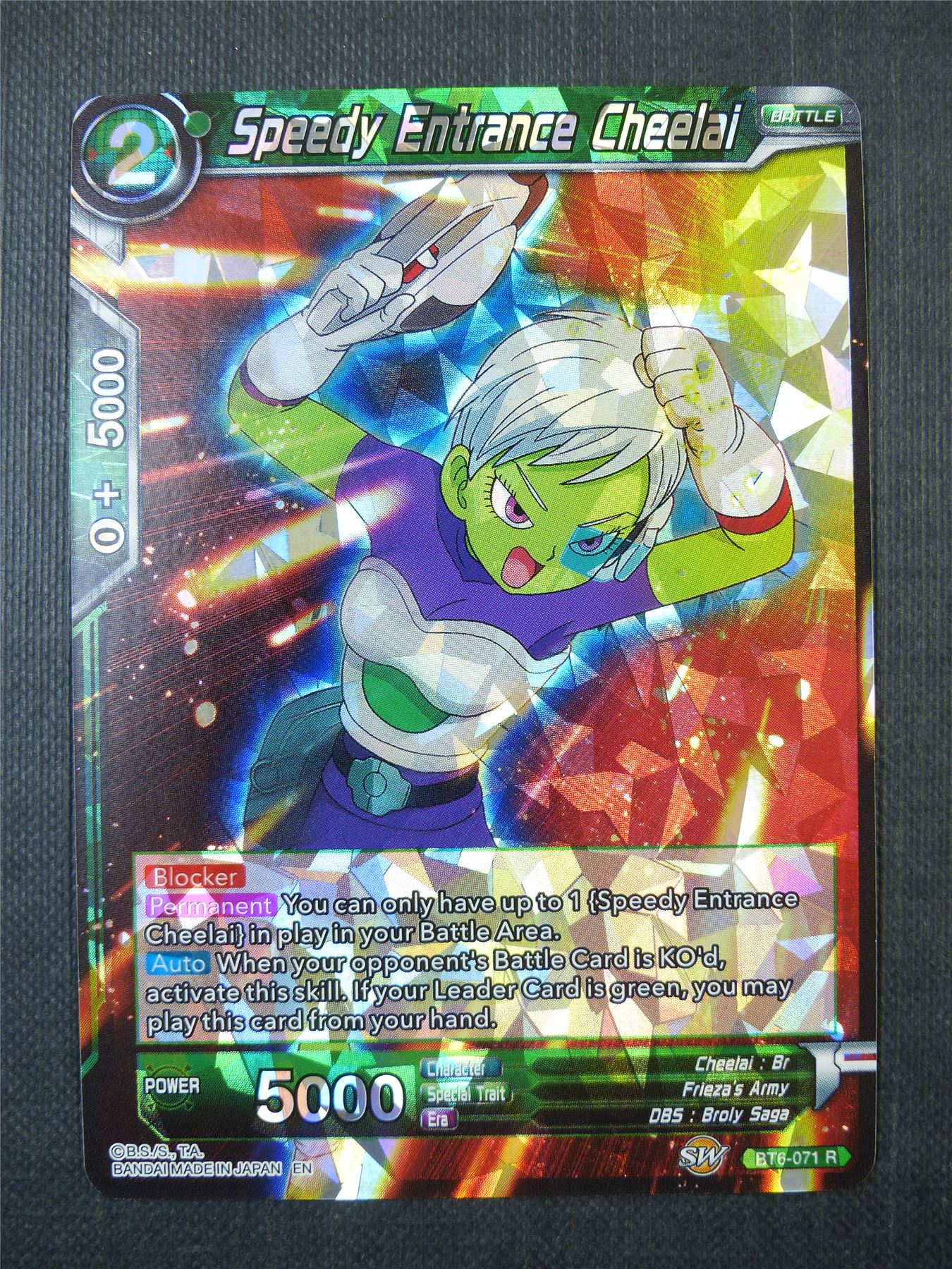 Speedy Entrance Cheelai R - Dragon Ball Super Card #A3O