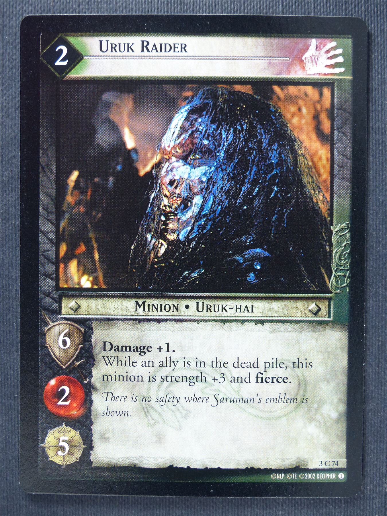 Uruk Raider 3 C 74 - LotR Cards #3O6