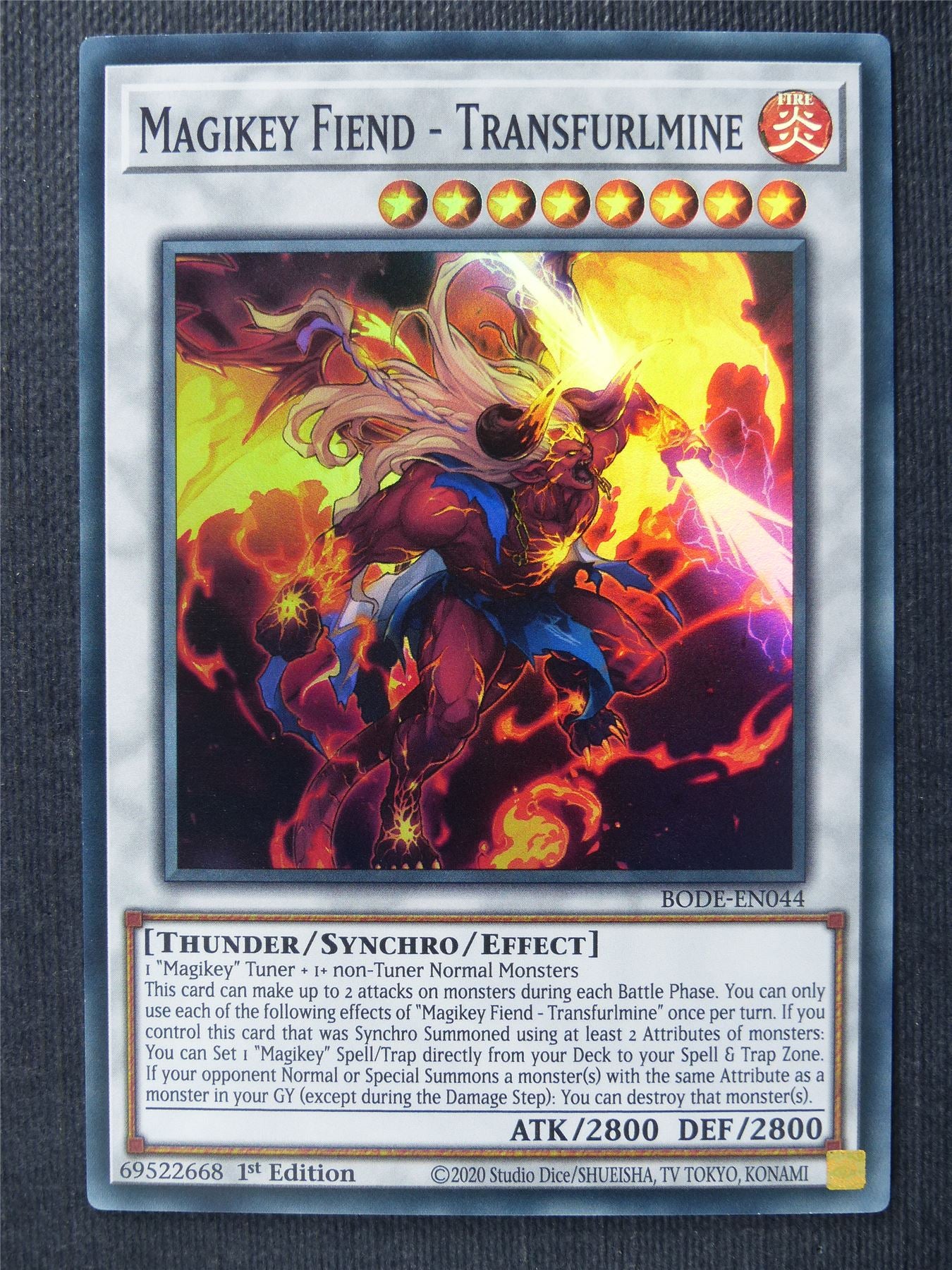 Magikey Fiend - Transfurlmine BODE Super Rare - 1st ed - Yugioh Cards #1IH