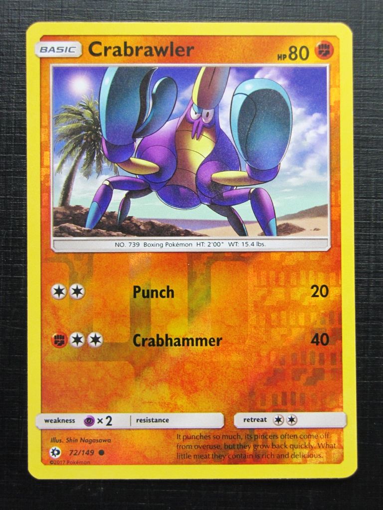 Pokemon Cards: CRABRAWLER 72/149 REVERSE HOLO # 25A34
