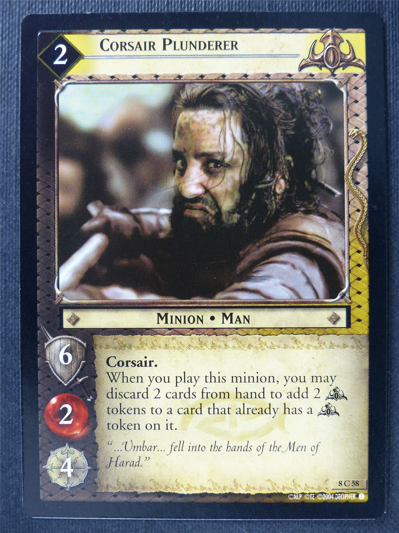 Corsair Plunderer 8 C 58 - LotR Card #3FH