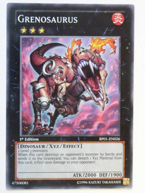 YUGIOH yu-gi-oh CCG - GRENOSAURUS BP01