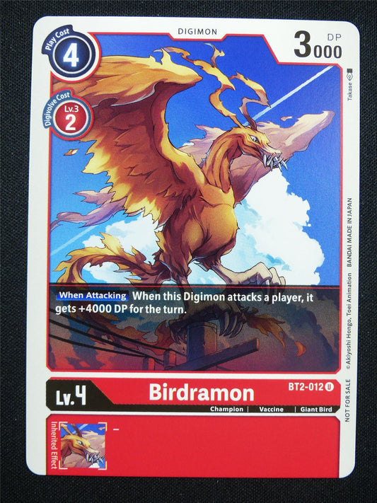 Birdramon BT2-012 U alt art - Digimon Card #8P
