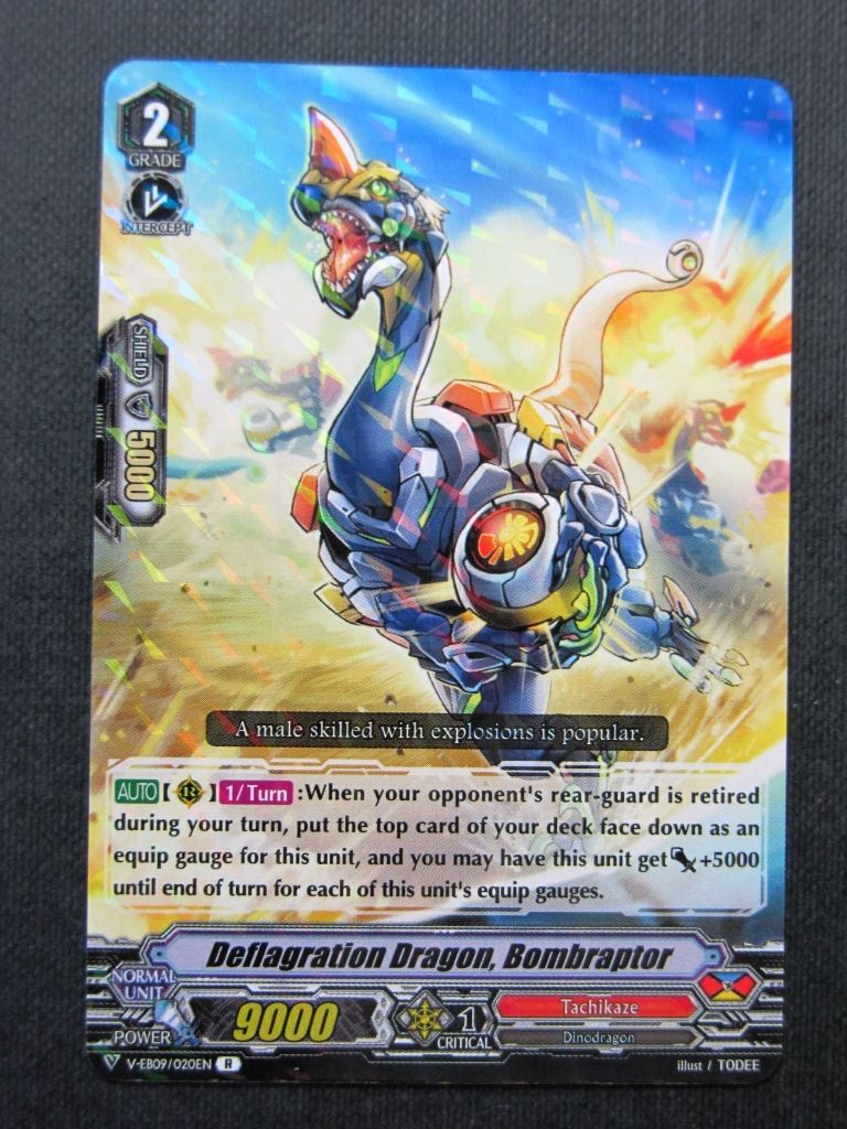 Deflagration Dragon Bombraptor V-EB09 R - Vanguard Cards #2C6