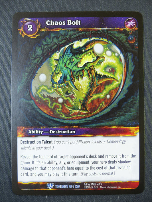 Chaos Bolt 86/220 - WoW Card #138