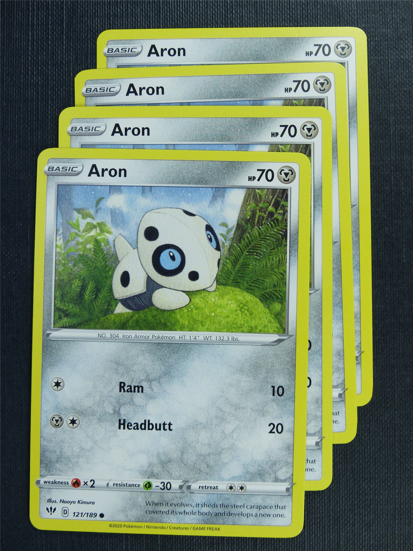 Aron 121/189 x4 - DAA - Pokemon Card  #3F5