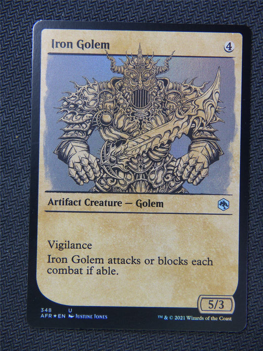 Iron Golem Foil Rulebook Art - Mtg Forgotten Realms #1HG