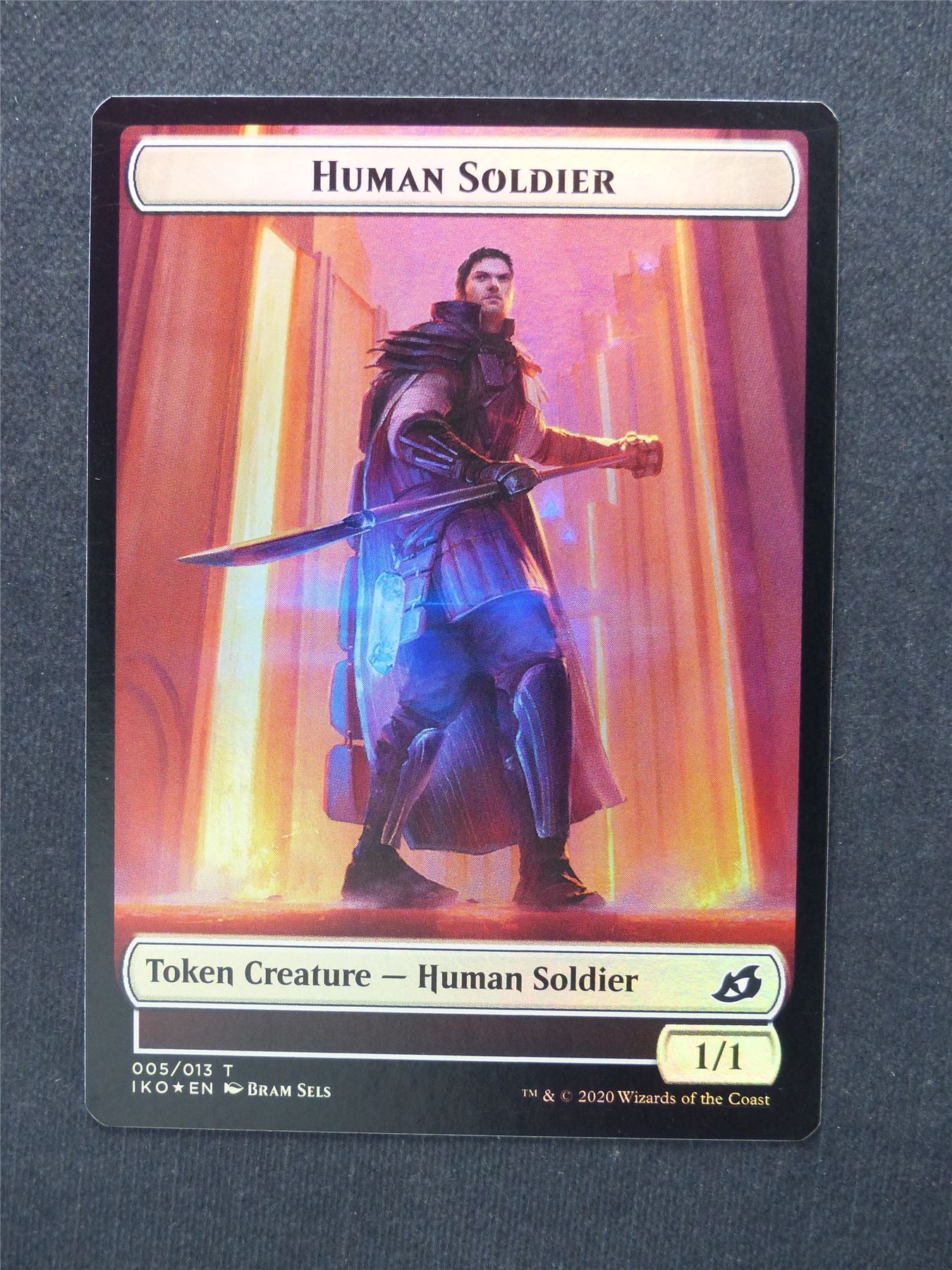 Dinosaur Human Soldier Token Foil - Mtg Magic Cards #10H
