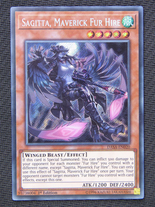 Sagitta Maverick Fur Hire DASA - Secret Rare - Yugioh Card #5X2