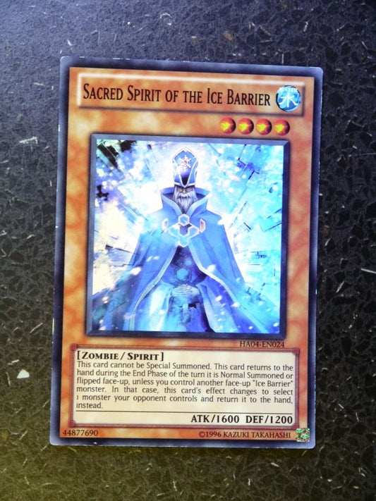 Yugioh Cards: SACRED SPIRIT OF THE ICE BARRIER HA04 SUPER RARE # H54