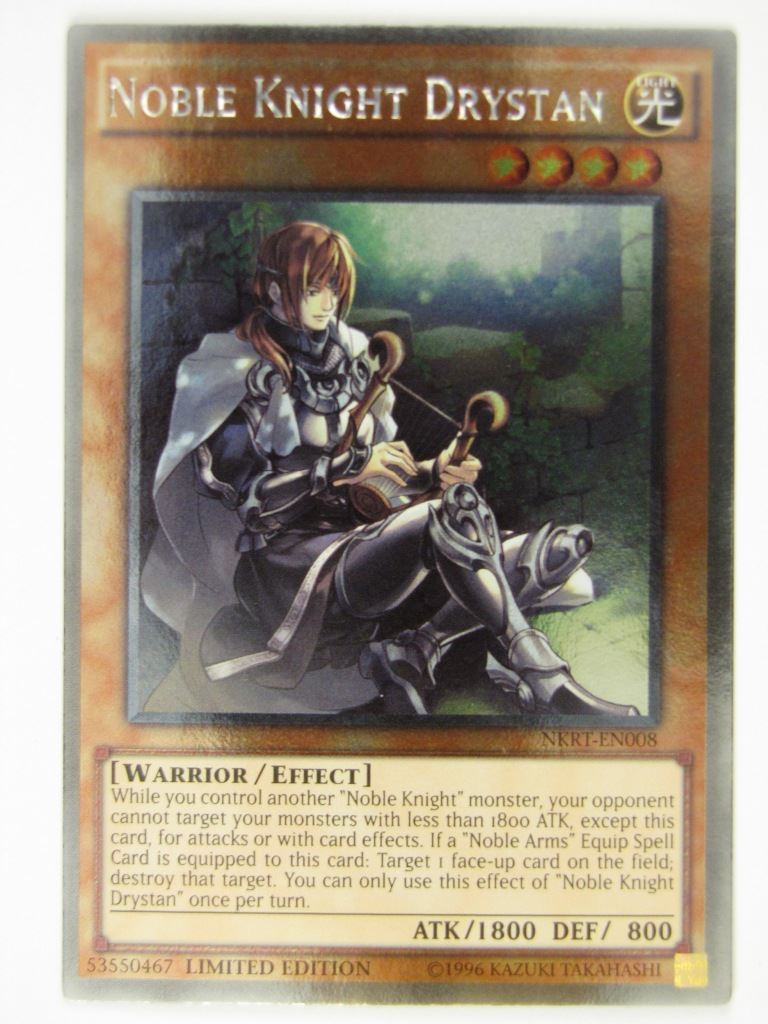 Yugioh Cards: NOBLE KNIGHT DRYSTAN NKRT PLATINUM RARE # 21F80