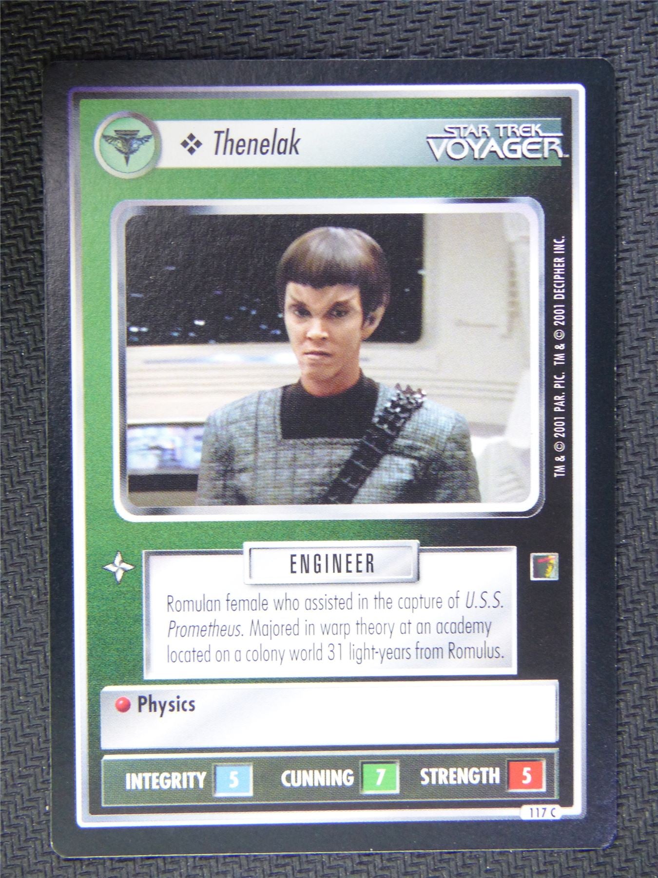 Thenelak Black Border - Star Trek CCG Voyager #4ZP