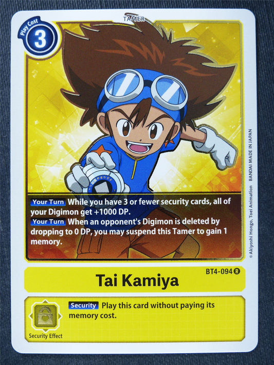 Tai Kamiya BT4-094 R - Digimon Cards #YL