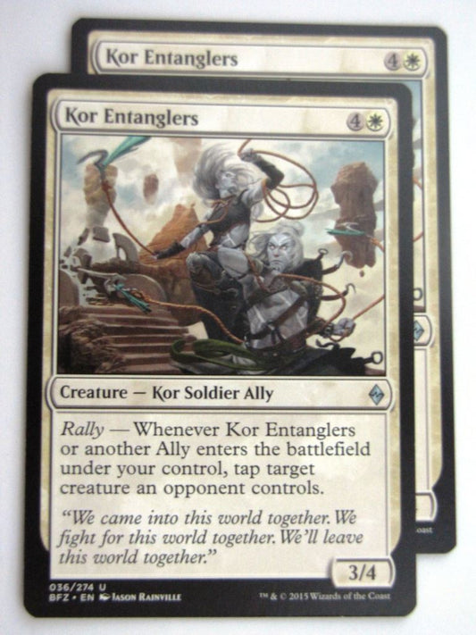 MTG Cards: BATTLE FOR ZENDIKAR: KOR ENTANGLERS x2 # 37B60