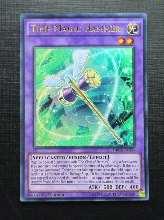 Yugioh Cards: TIME MAGIC HAMMER DRL3 ULTRA RARE # 21E89