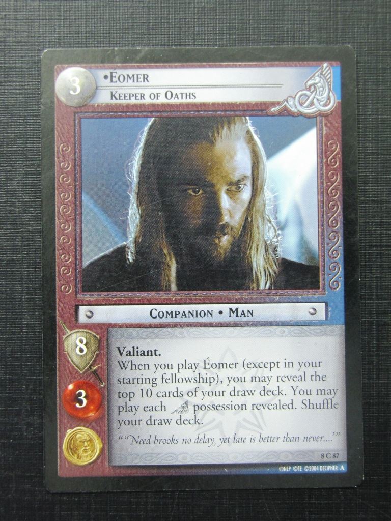 Eomer Keeper of Oaths 8 C 87 - Lotr Card # 13H2