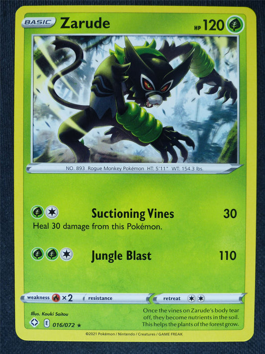 Zarude 016/072 Mint - Pokemon Cards #2L