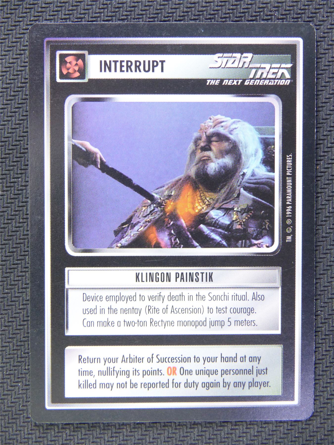 Interrupt Klingon Painstik - Star Trek CCG Next Gen #53L