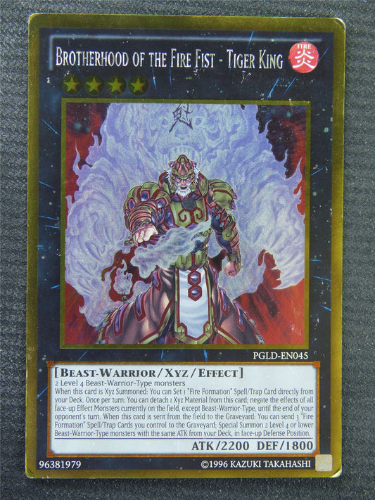 Brotherhood Of The Fire Fist - Tiger King PGLD Gold Rare - Yugioh Card #8PU